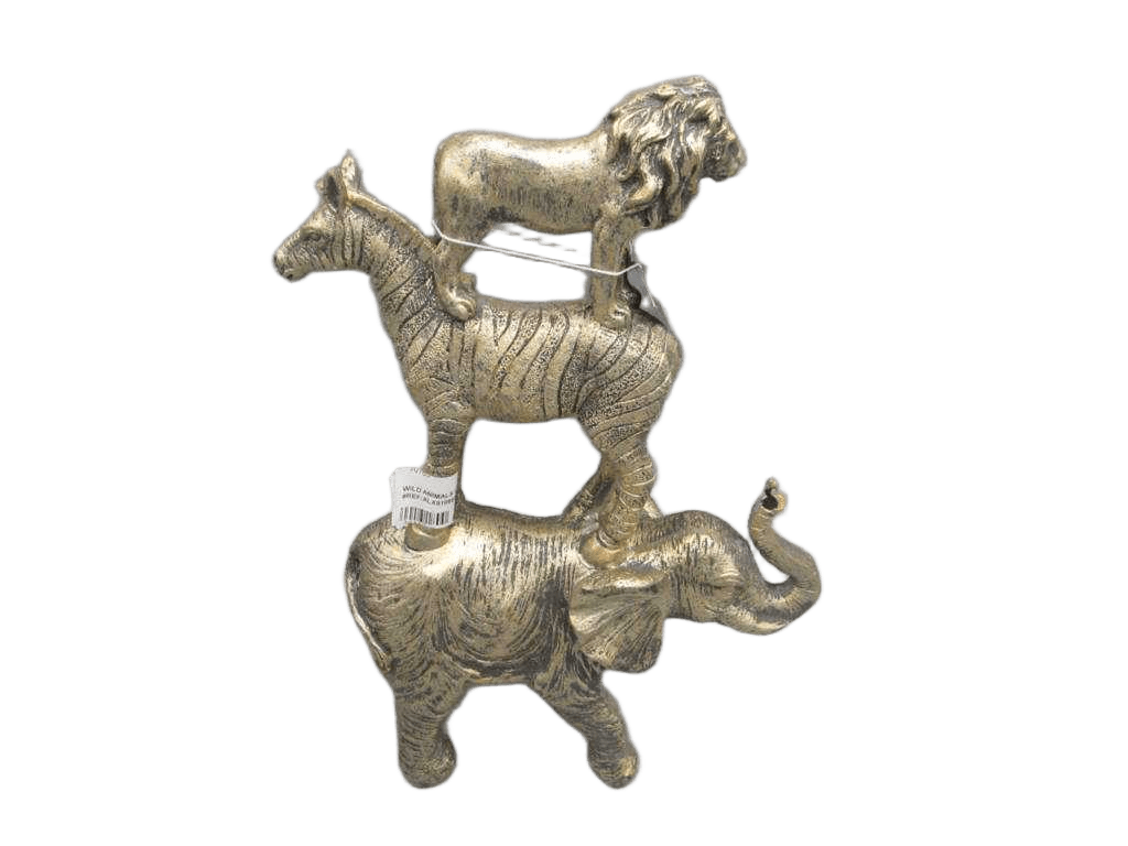 Statue Wild Animals 27cm Gold