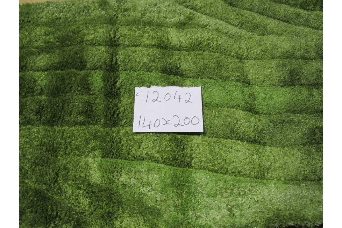 Carpet Polyester Soft & Silk Shaggy 3d Green
