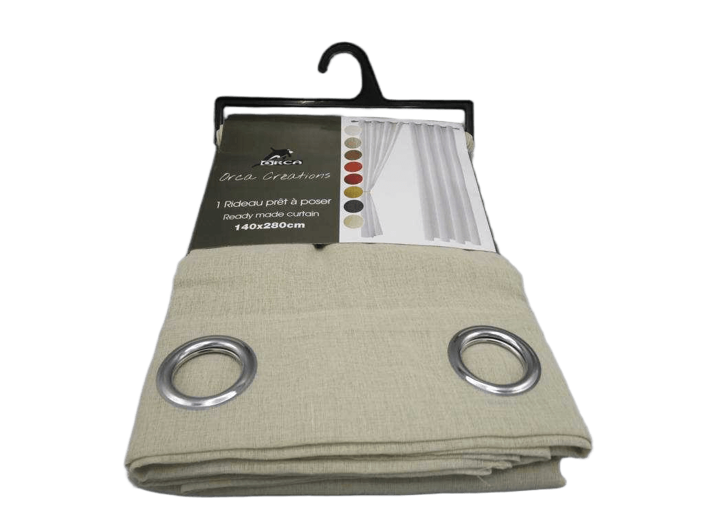 Curtain 140x280 Cm 100% Polyester 8 Ring 100gsm With Packing Hanger