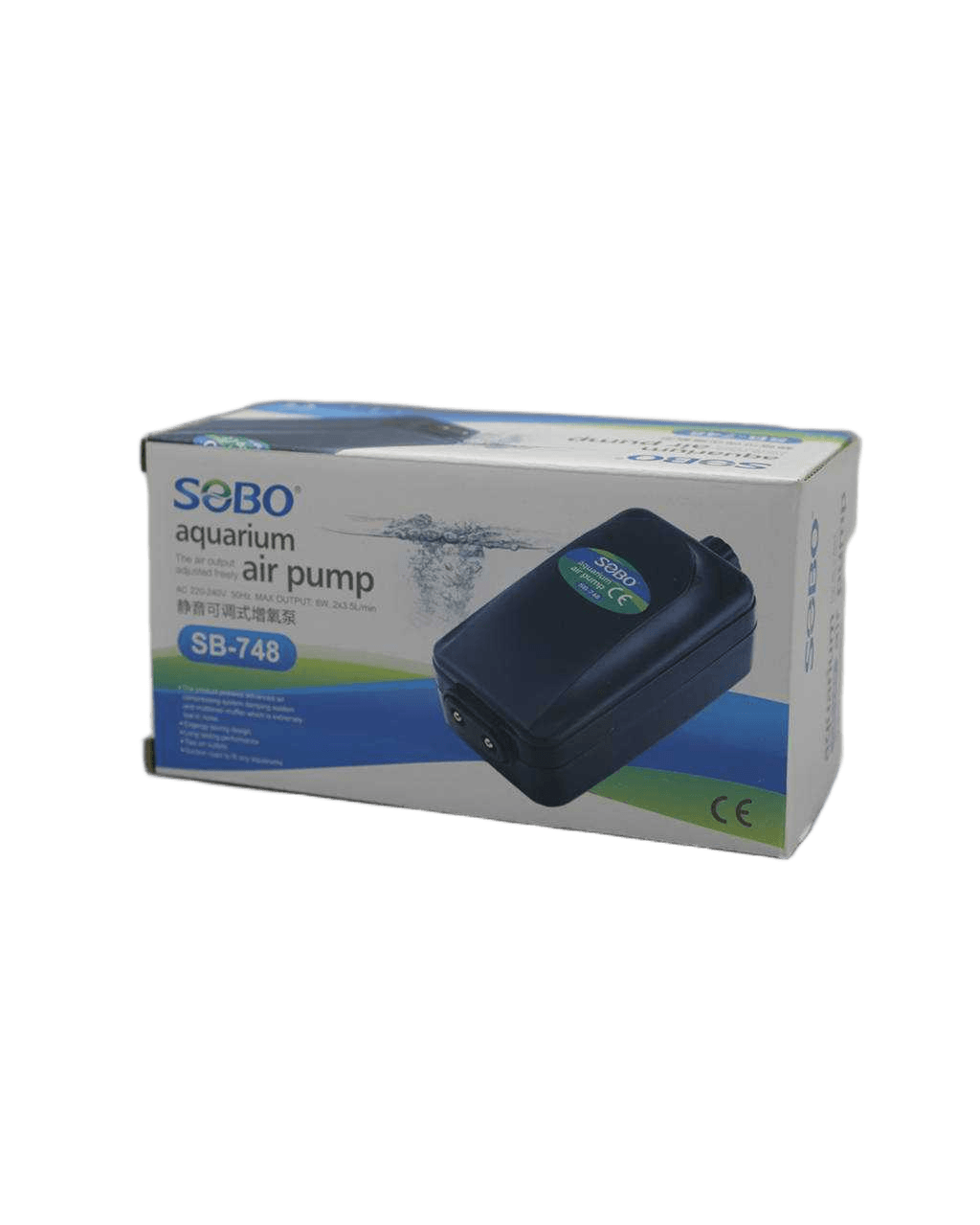 Air Pump For Aquarium Ac 220-240v 50/60hz, Power:8w Max Out Put 2x3.5l/Min