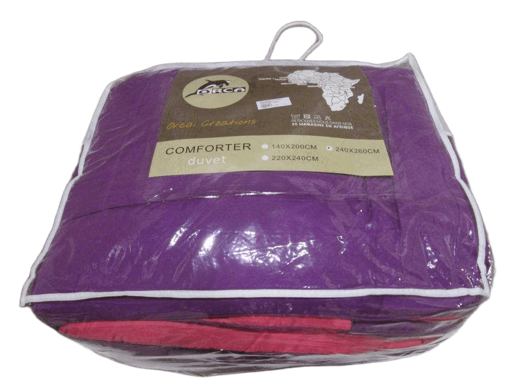 Quilt, 300gm2, Polyster Td Hollowfiber Fabric 70 Grsm Promo Comforter Bicolor Purplepink
