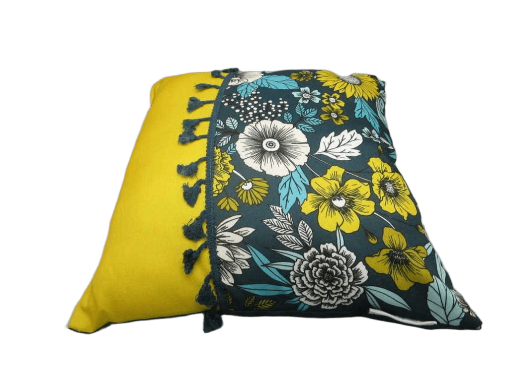 Cushion Pompom 40 X 40 Cm Printed Polyester Bohoflora