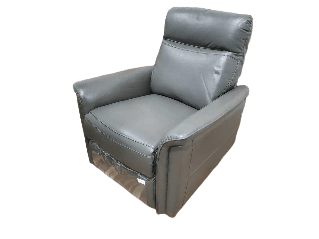 Chair Single Recliner Leather 867 Dk Grey