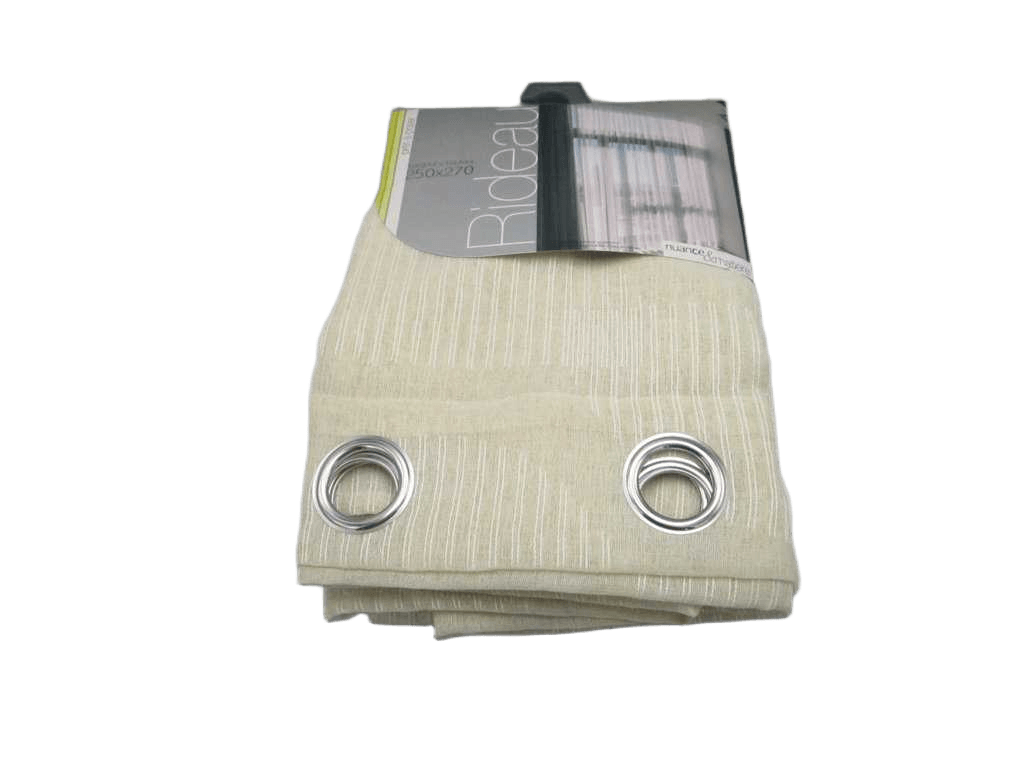 Curtain 250*270, Linen+voile 8 Rings Silver 125gsm3 Beige