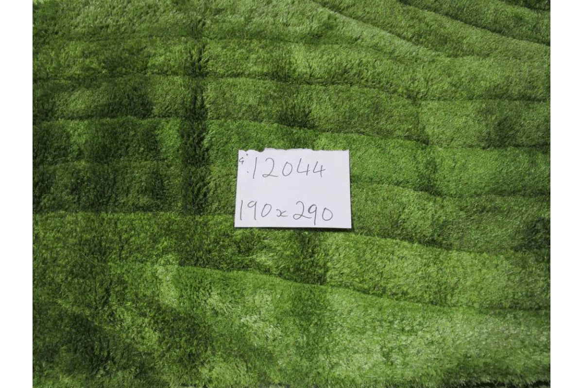 Carpet Polyester Soft & Silk Shaggy 3d Green