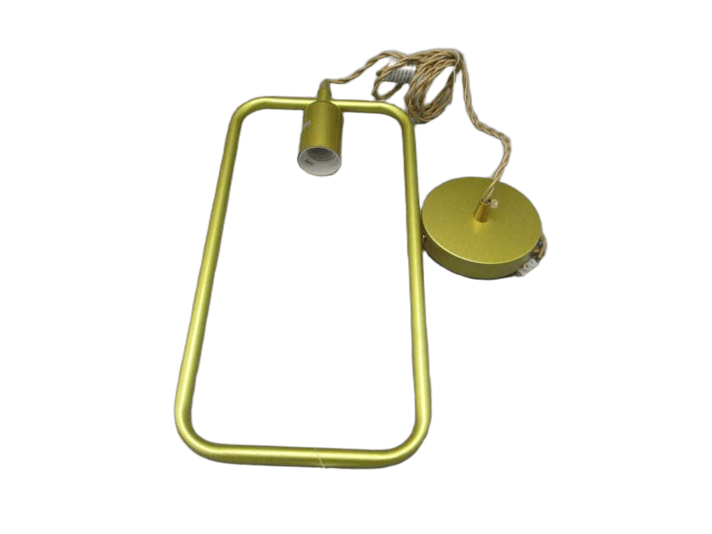 Lamp Shade: 17x37cm Wire Length: 150cm Base Size: Dia 10cmgolden Coating Round Ring Pedant Lamp No Bulb Brown Box E27 Bulb 1cl=