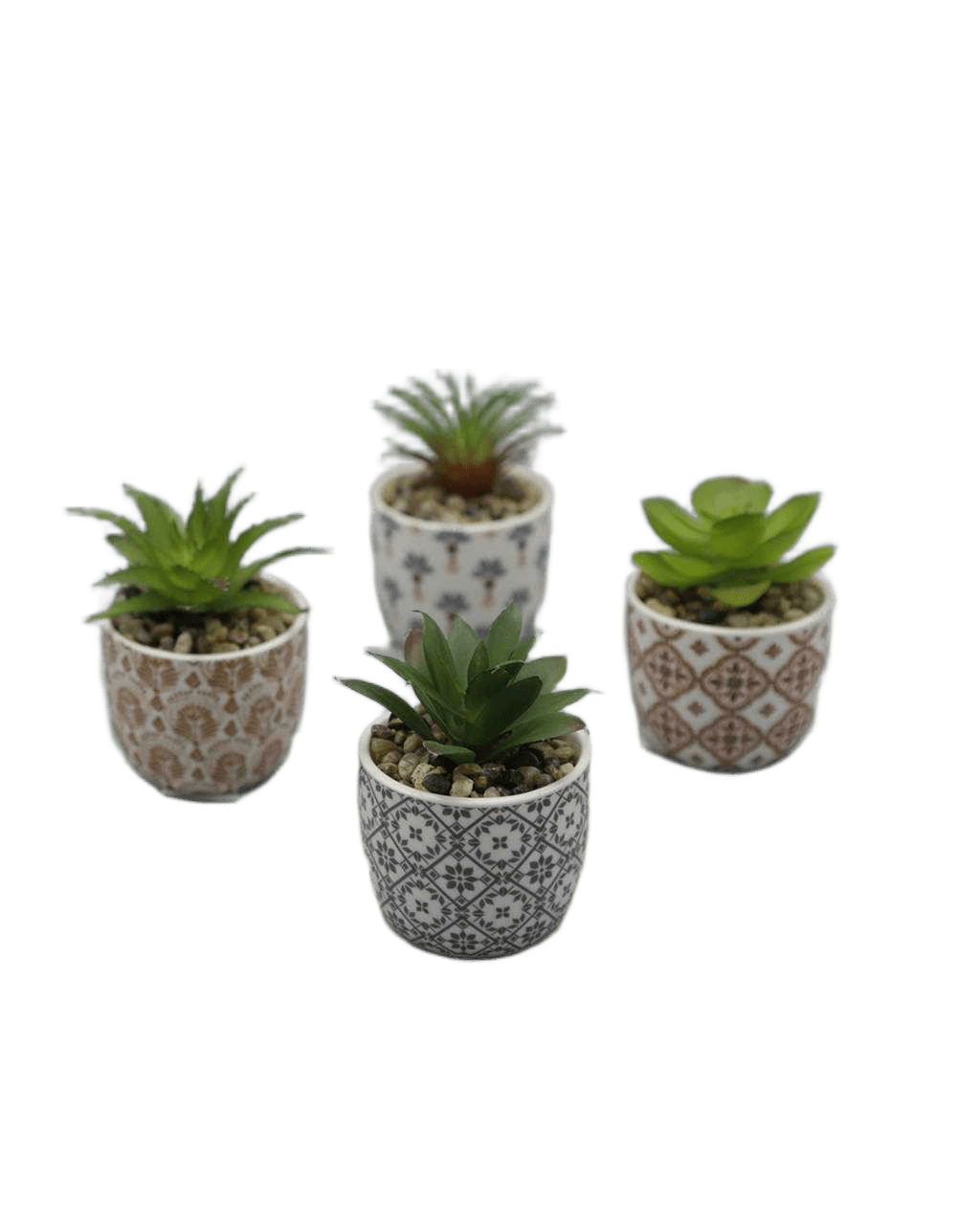 Artificial Plant W Printed Crmc Pot D5,5