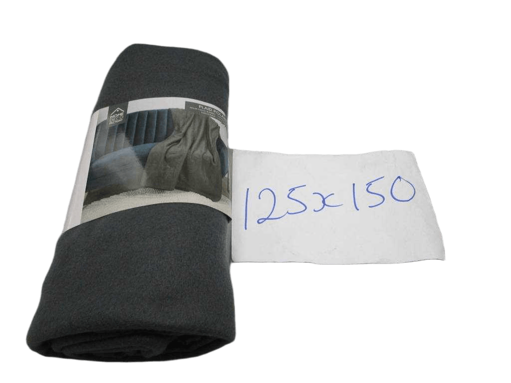Plaid Polaire Uni Gris Anthracite 125x150cm M12