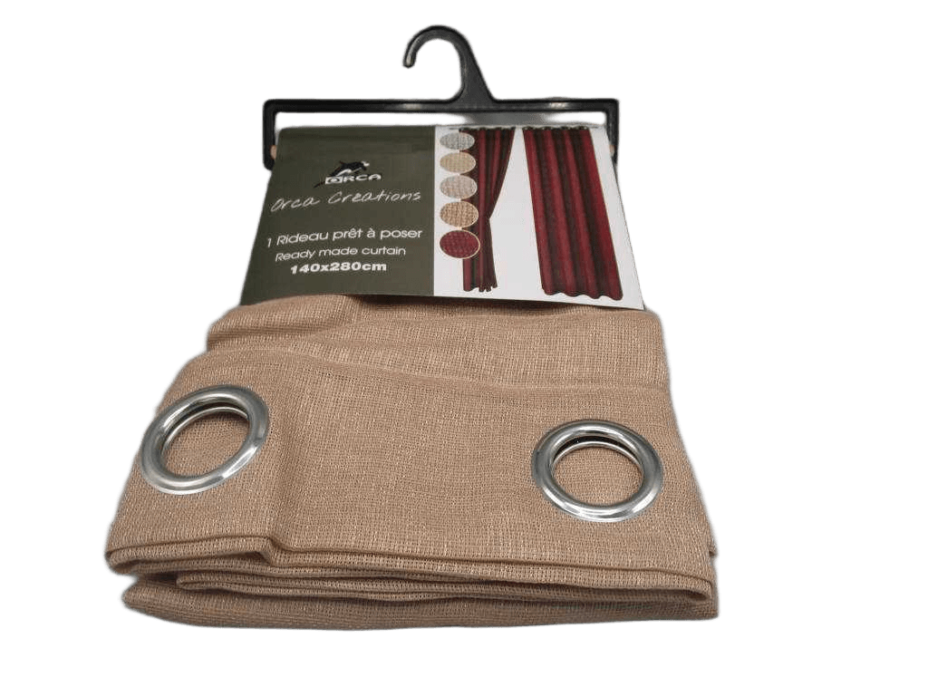 Curtain 140x280 Cm 100% Polyester 8 Ring 130gsm With Packing Hanger