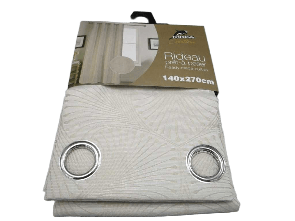 Curtain Jacquard Window Curtain 8 Rings 100% Polyester 160gsm 43x28x30