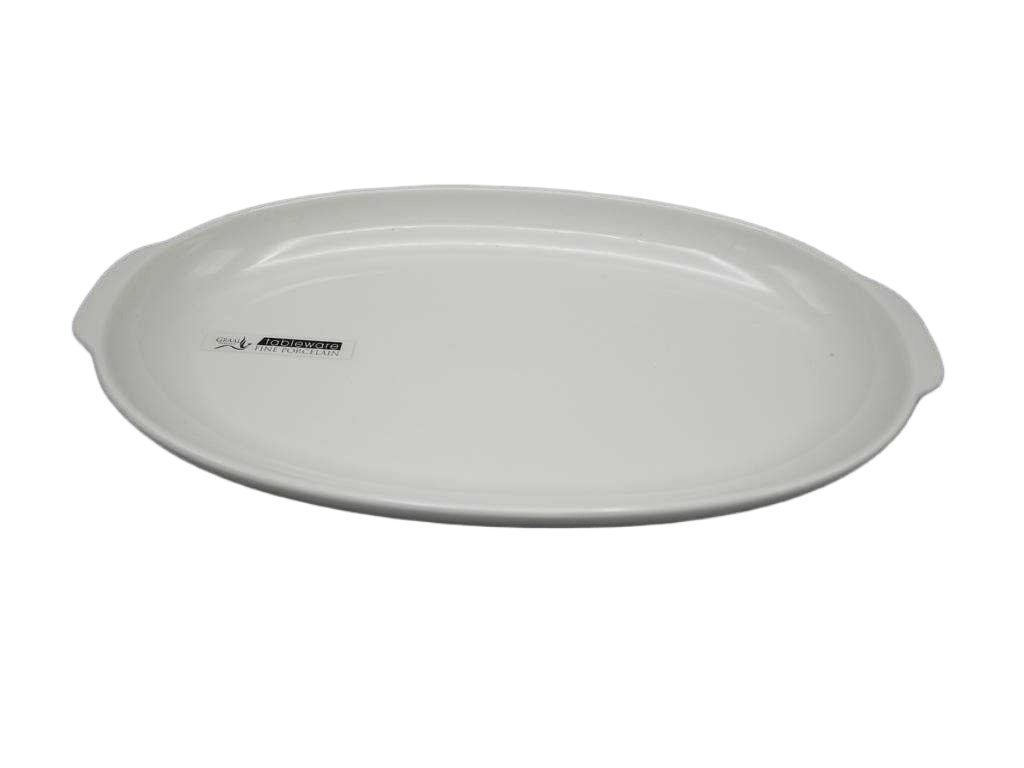 Plate 12" Oval 30.6x18.1x3.2 White