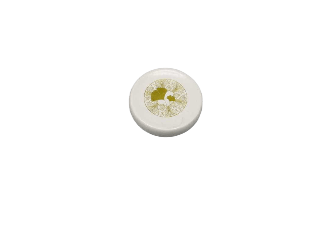 Soap Holder Ceramic White,gold 11 X 2.6 Cm