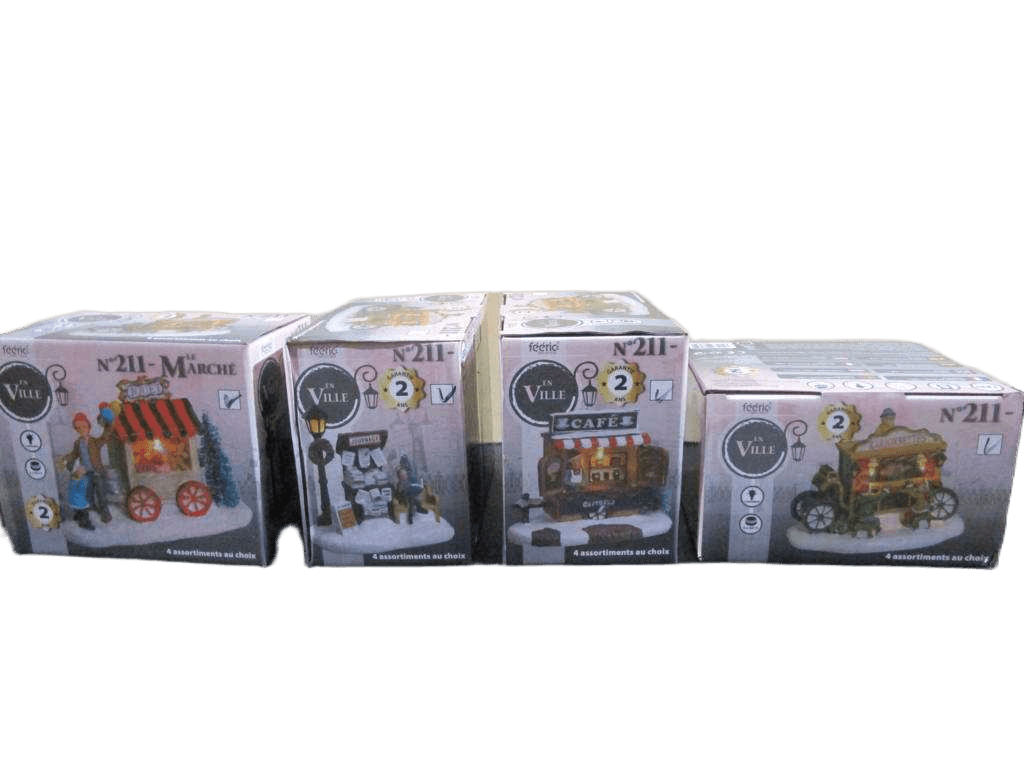Christmas Vdn Scenette Pm Lm Batteries Box