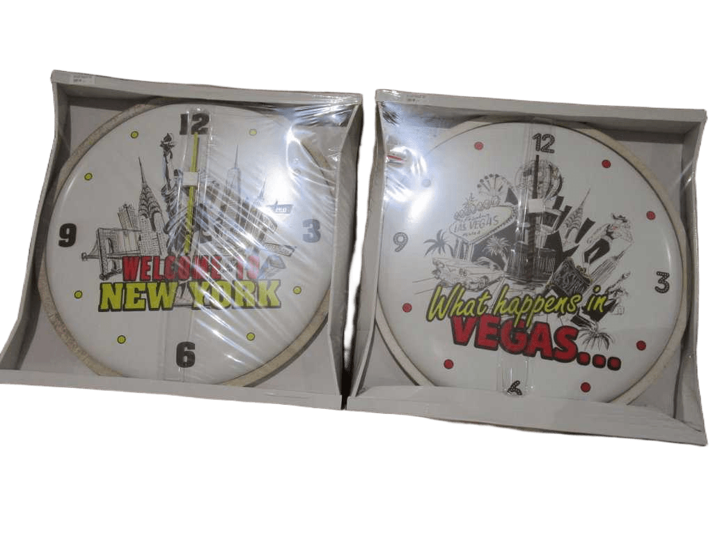 Clock Wall Metal Mdf Print 64cm