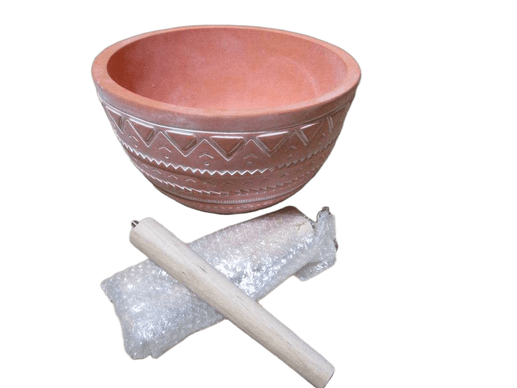 Pot Outdoor Magnesium With Woodlegs Ethnic Design