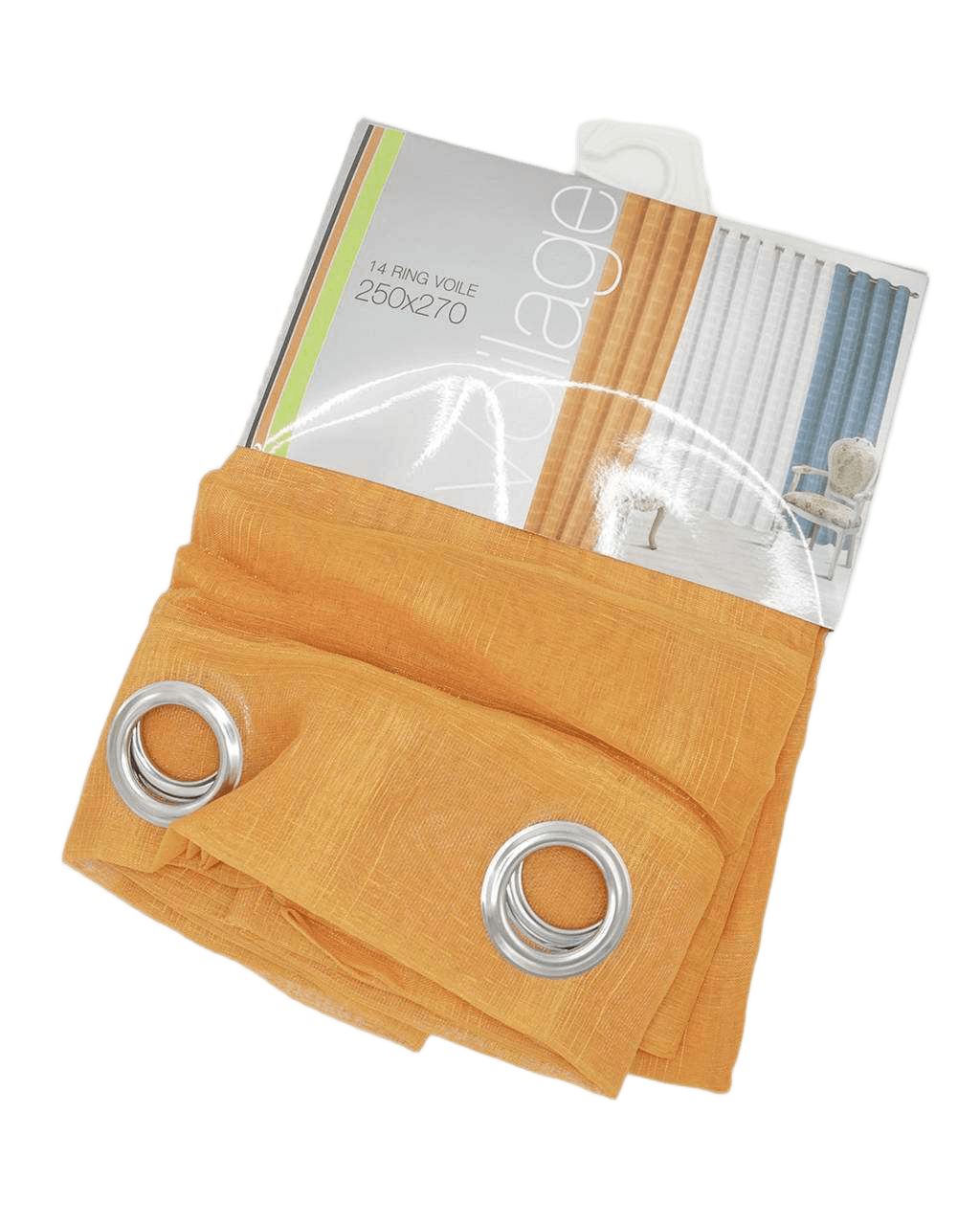 Curtain 250*270, Polyester14 Rings Silver 80gsm250*270orange