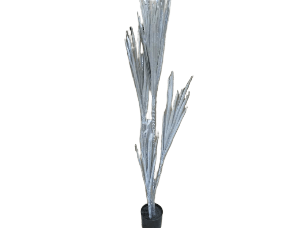 Artificial 160cm Real Touch Silvery Yucca Tree In Plastic Pot(Pot Size:d17 X H14.5cm)