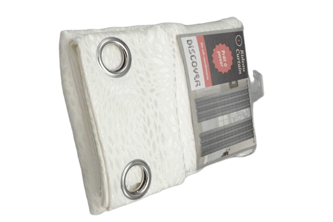 Curtain, 14 Rings Silver 100% Polyester Jacquard Gsm: 150 G Natural 1cl=