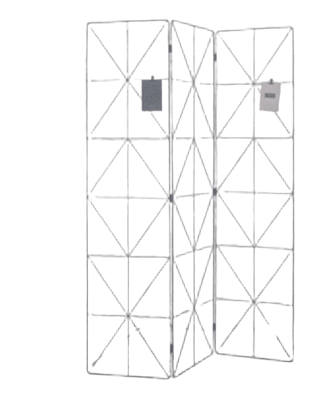 Paravant Black Metal Screen With Clip