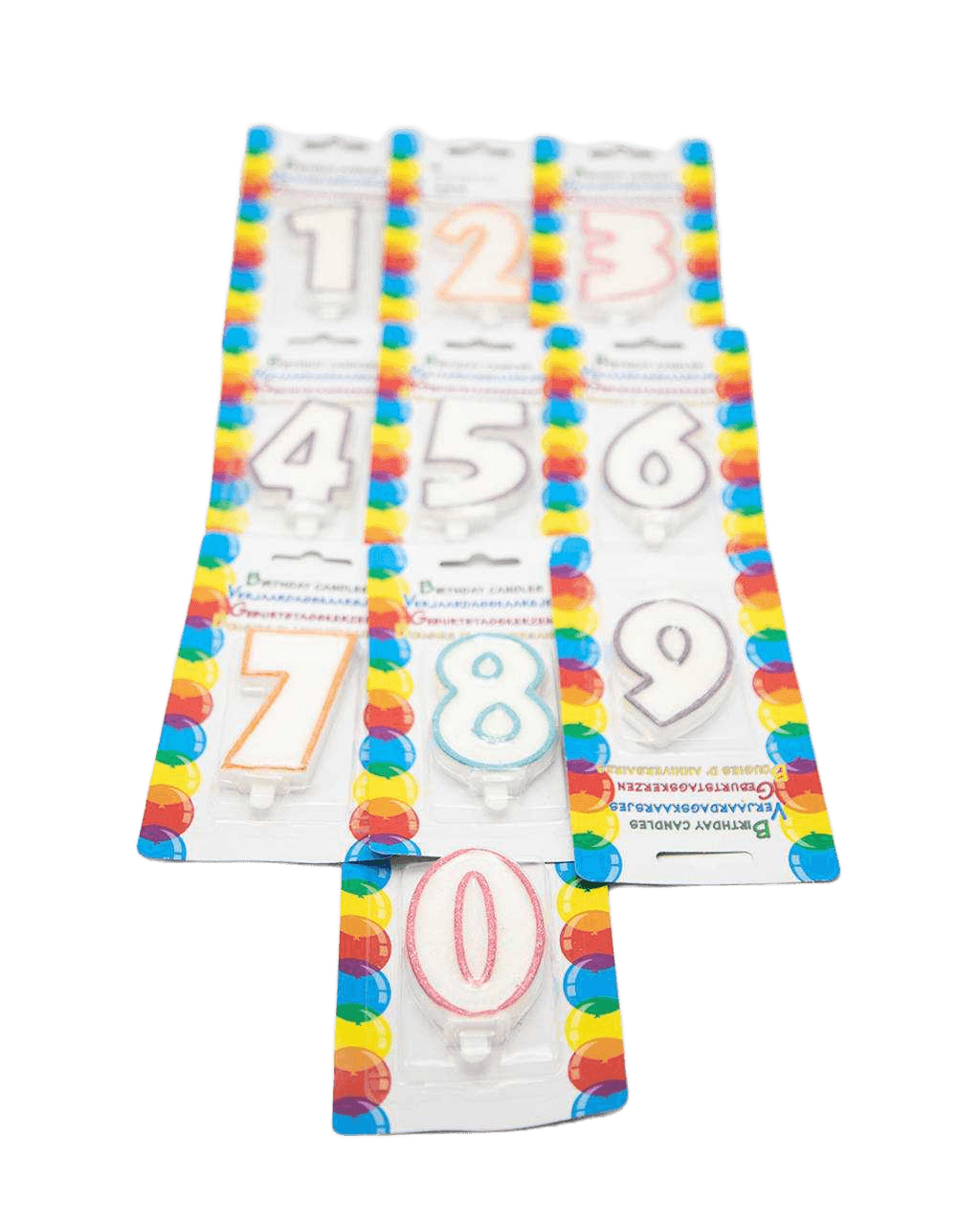 Birthday Candle 4ass Clr