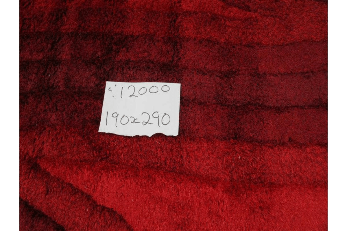 Carpet Polyester Soft & Silk Shaggy 3d Red