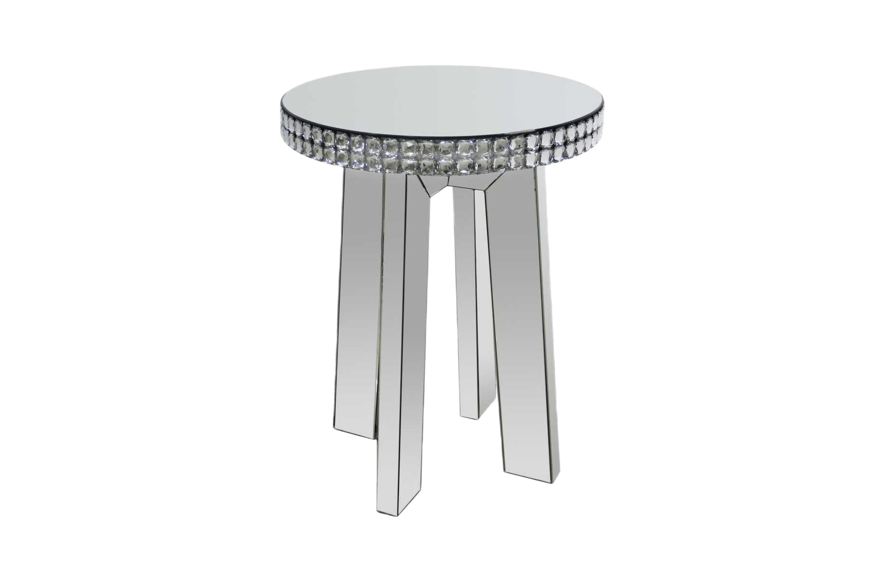End Table Round Mirror
