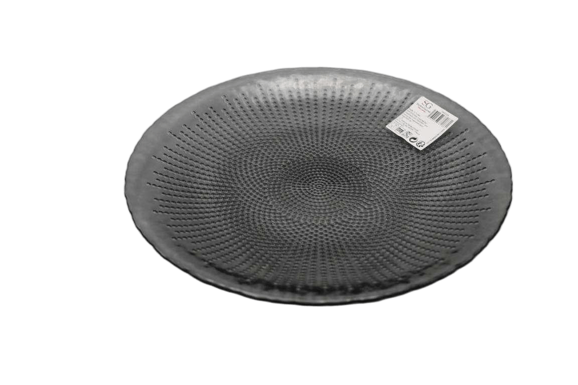 Plate Ass Dess Dots Gray 21cm