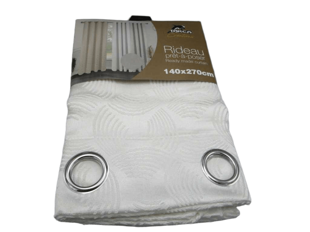Curtain Jacquard Window Curtain 8 Rings 100% Polyester 150gsm 43x28x30