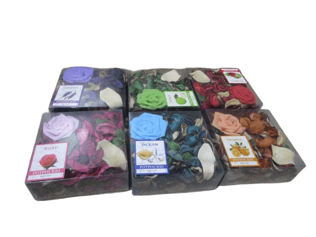 Pot Pourri 130g Lavender, Apple, Rose, Orange, Ocean, Strawberry 6 Flavors Assorted Lavender Apple Rose Orange Ocean Strawberry130g