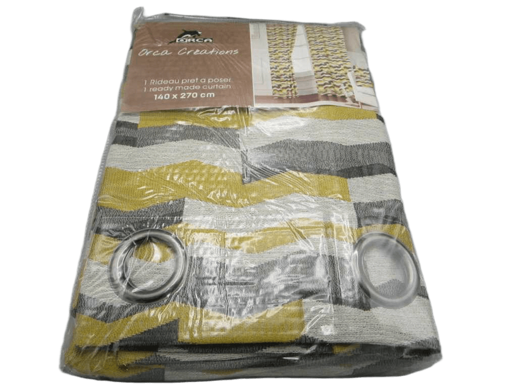 Curtain Jacquard 140 X 270 Cm - 8 Rings - 97 % Polyester 3%linen 310 Gsm