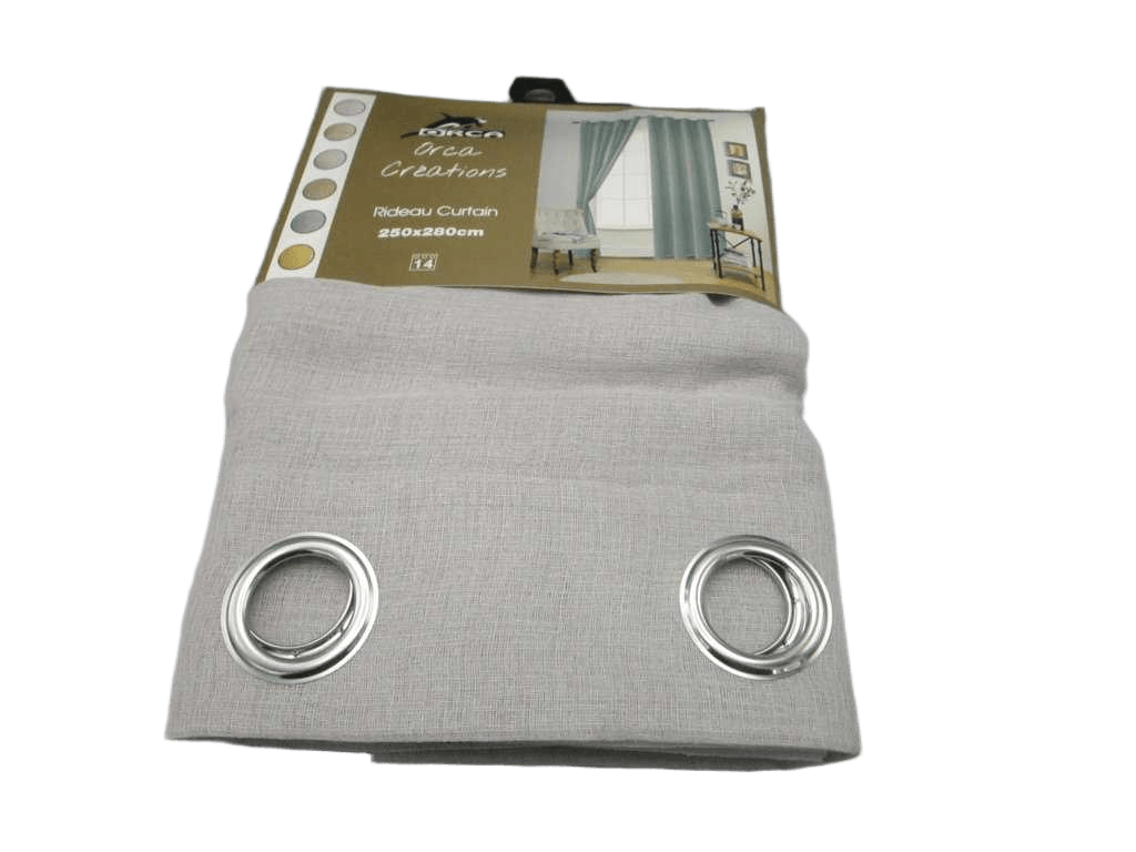 Curtain 250x280 Cm 100% Polyester 14 Ring 80gsm With Packing Hanger