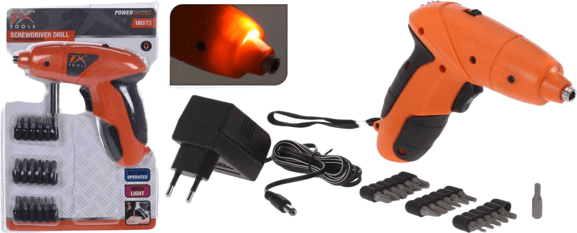 Drill Battery With 18 Bits