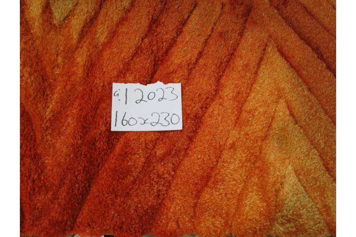 Carpet Polyester Soft & Silk Shaggy 3d Orange