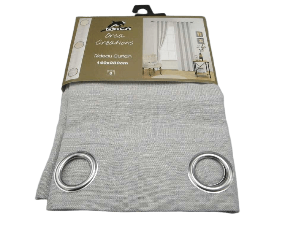 Curtain 140x280 Cm 100% Polyester 8 Ring 120gsm With Packing Hanger