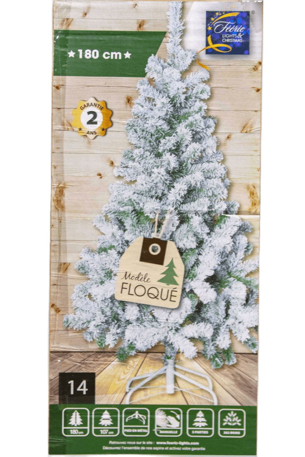 Tree Christmas Fir Floque 180cm