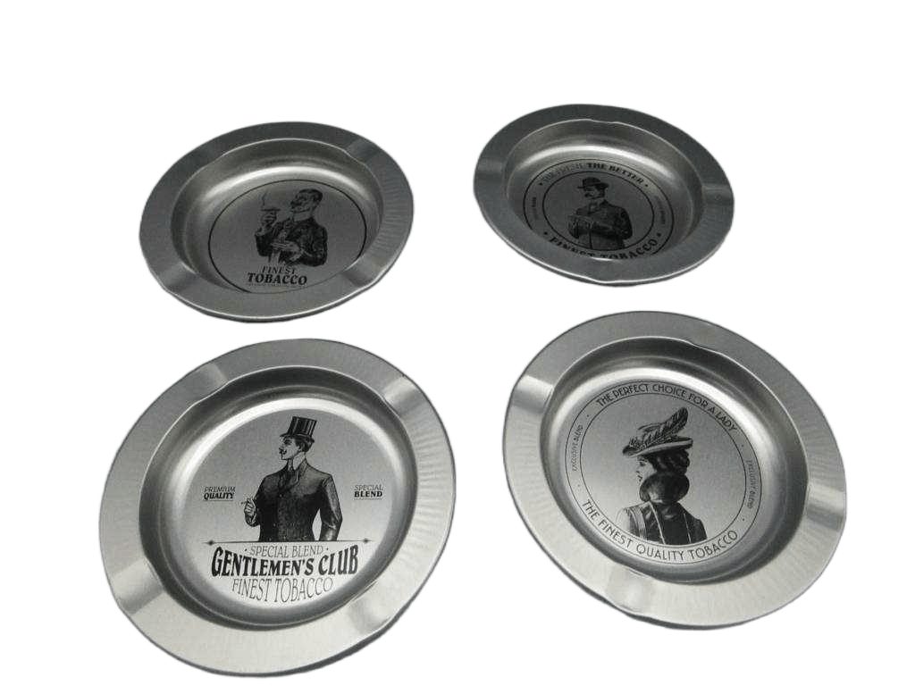 Ashtray Metal Dia 14cm 4ass 1cl=