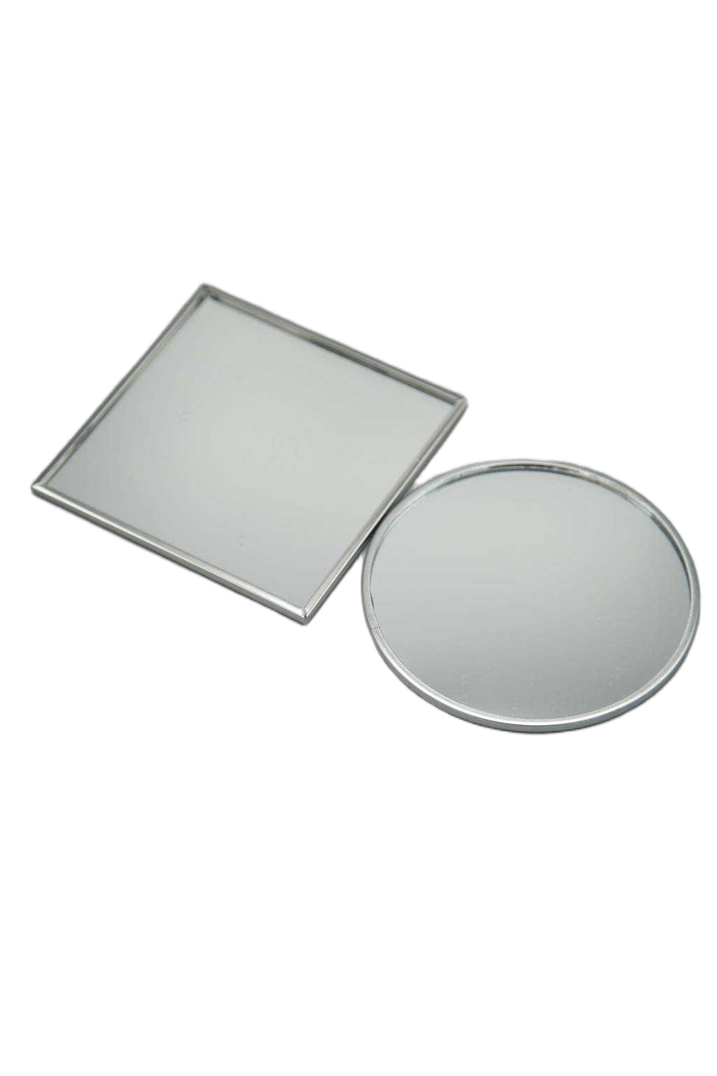 Mirror Plate 10cm Siver 2ass