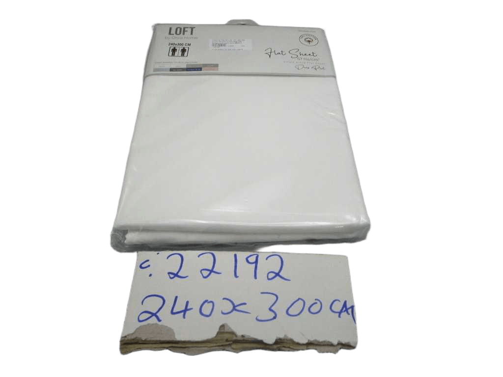 Flat Sheet Plain Col (100 % Coton 57 Fils 30 X 30 - 78 X 60) 103 Grs/M² Packed In Pvc Bag With Hanger And Insert Card