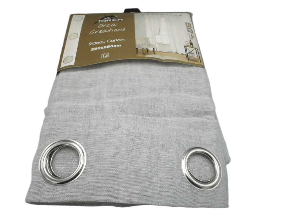 Curtain 250x280 Cm 100% Polyester 14 Ring 130gsm With Packing Hanger