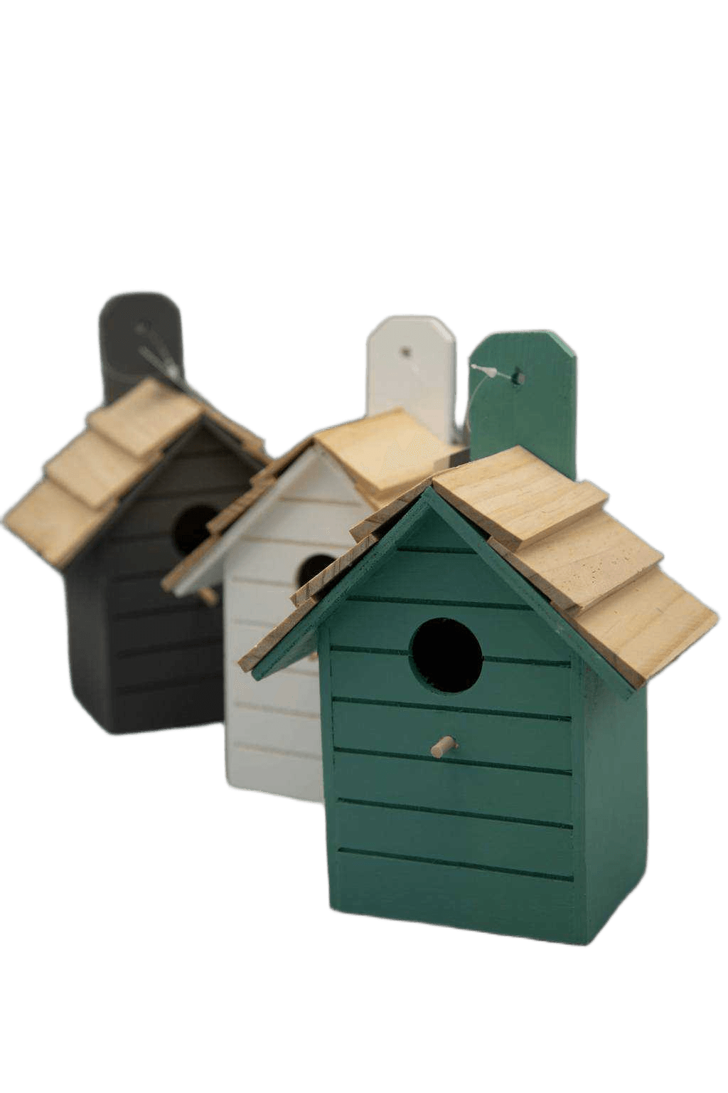 Birdhouse Wood 3ass Clr