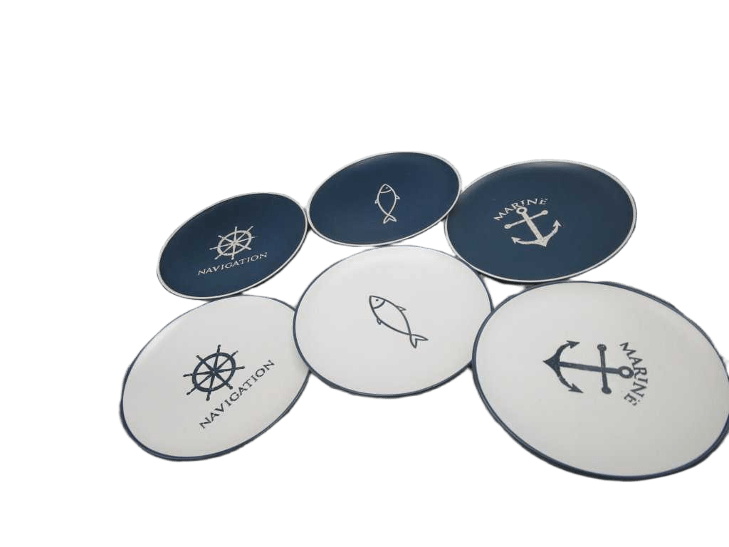 Plate Stoneware Dia 26cm 6ass