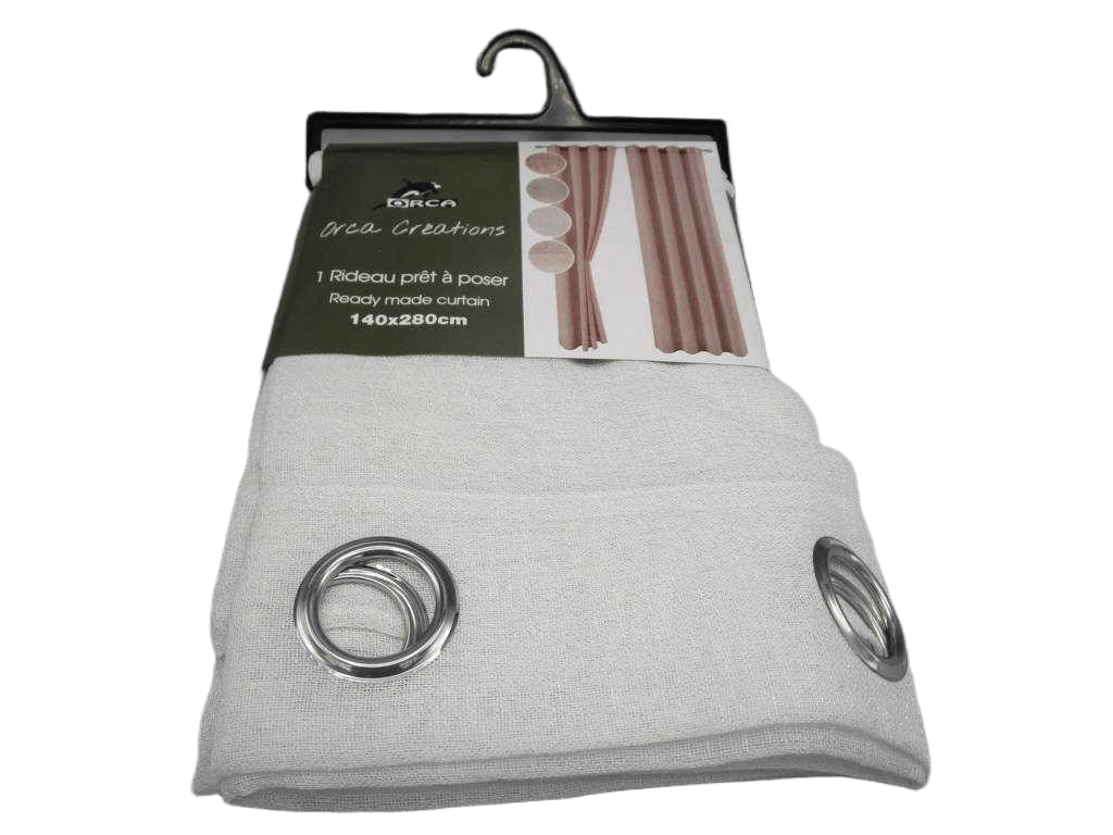 Curtain 140x280 Cm 100% Polyester 8 Ring 140gsm With Packing Hanger