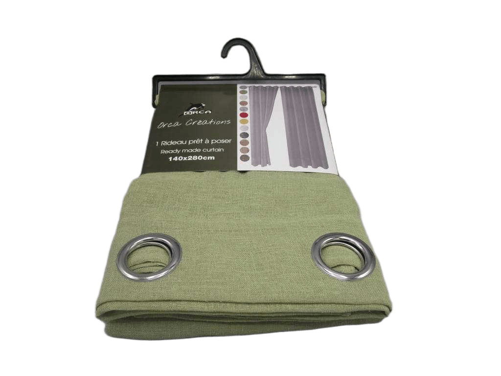 Curtain 140x280 Cm 100% Polyester 8 Ring 140gsm With Packing Hanger