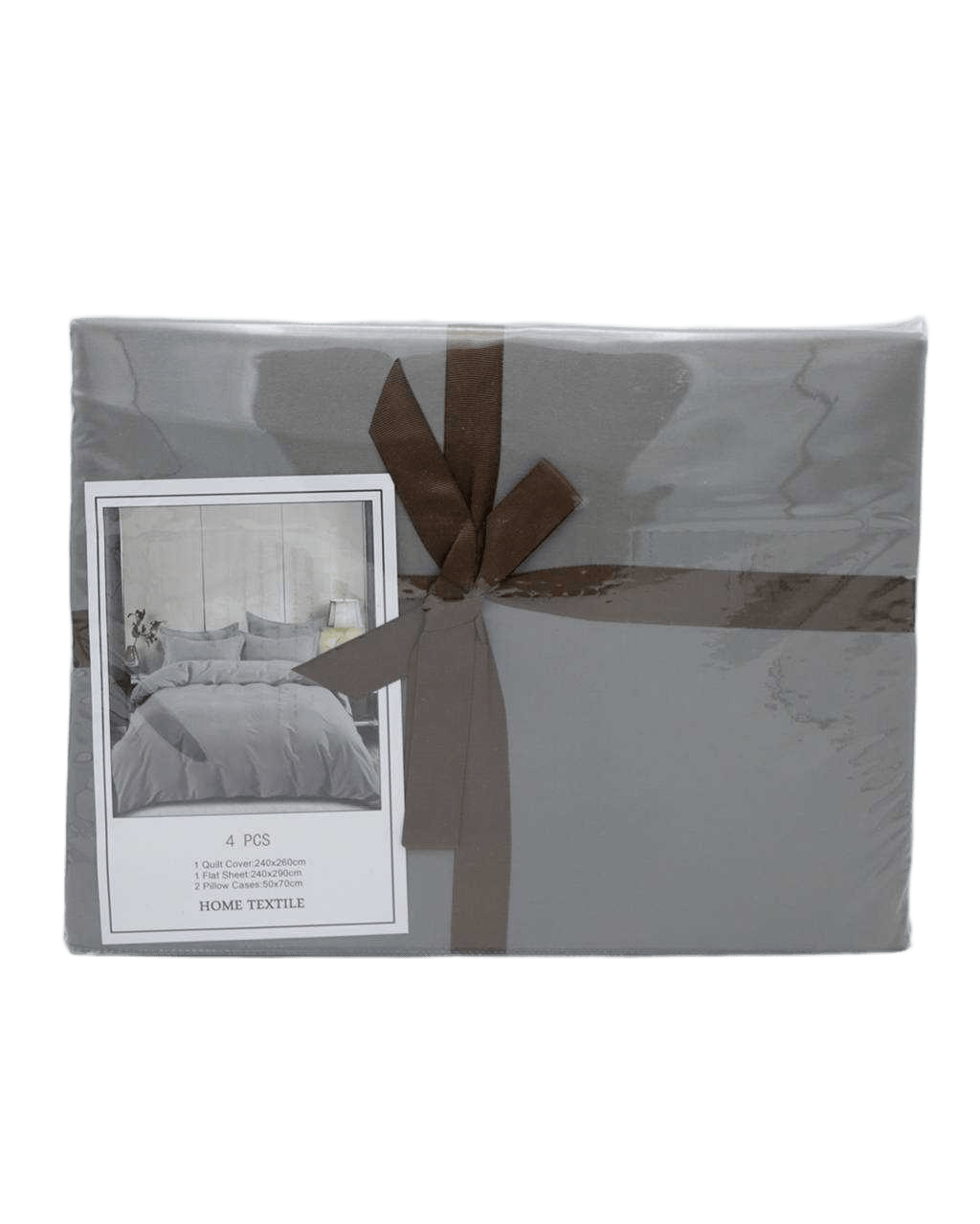 Quit Cover 240x260, Bed Sheet 240x290, 2 Pillow Case 50x70, Gray