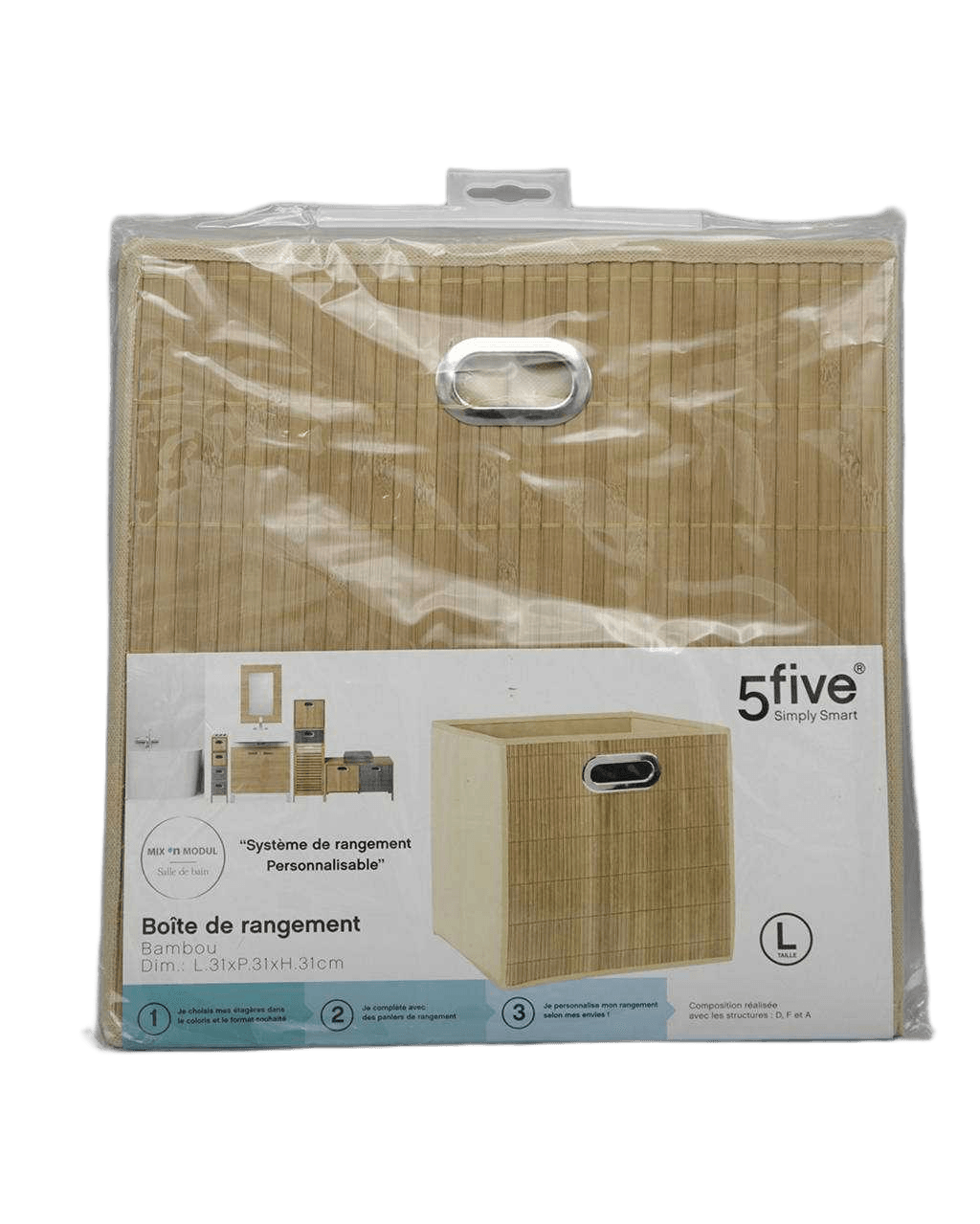 Basket 31x31 Bamboo Nat