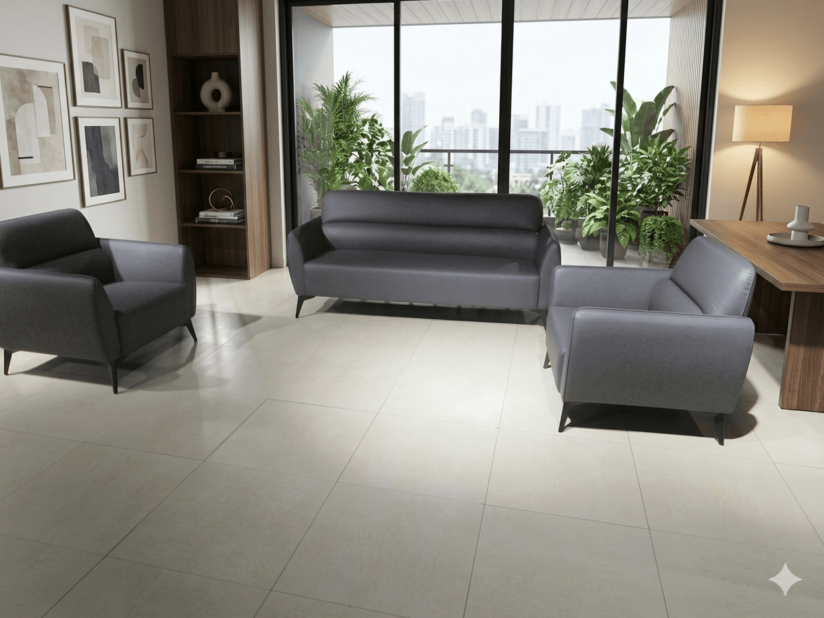 Sofa 3+1+1 Office Dark Grey 1860*760*850 860*760*850