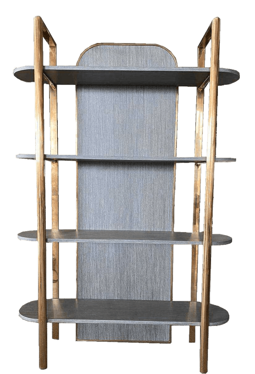 Bookcase Brown + Rose Golden+ White Snow 1200*360*1800