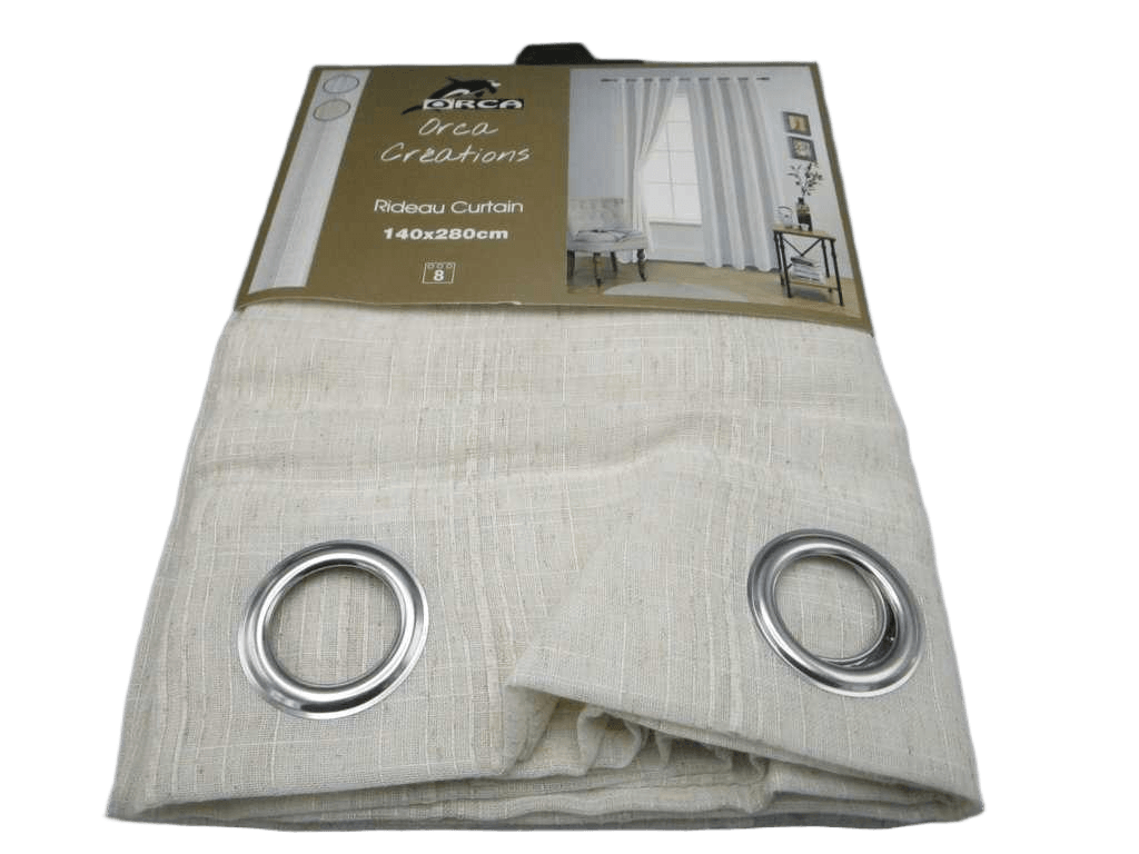 Curtain 140x280 Cm 100% Polyester 8 Ring 120gsm With Packing Hanger