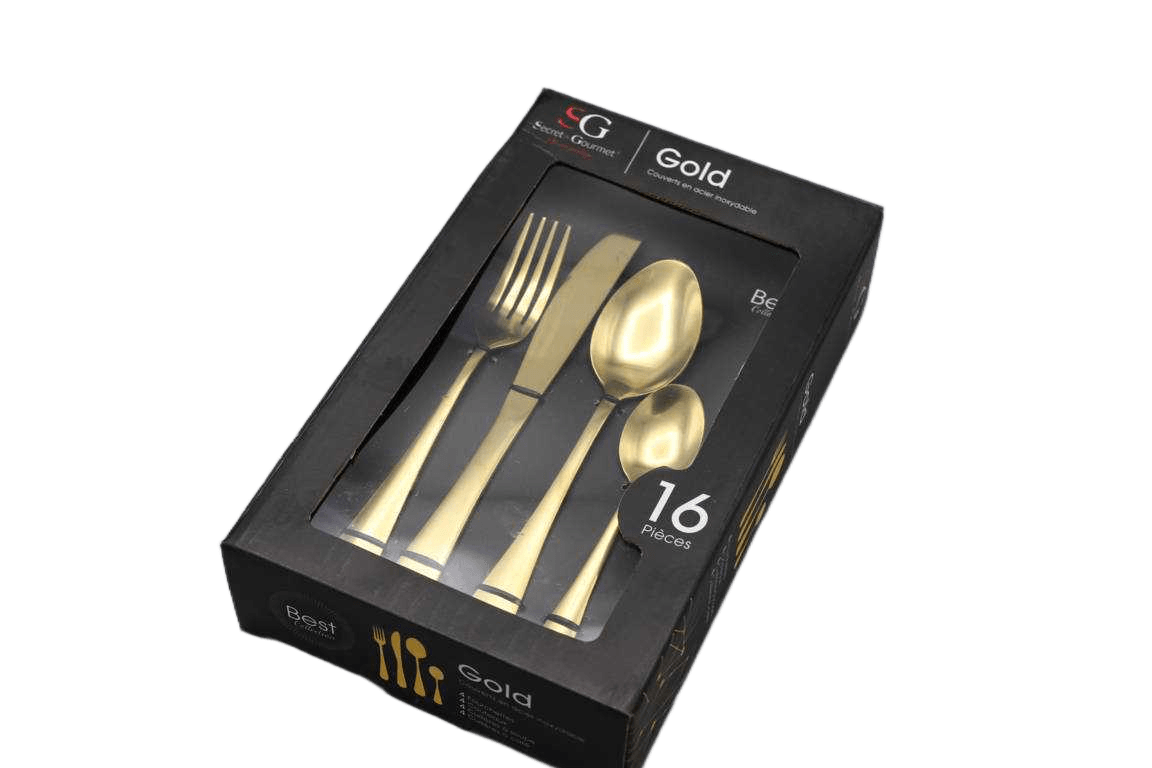 Cutlery Menagere Inox 16p Gold