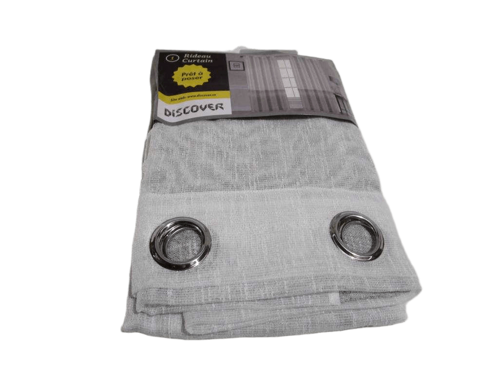 Curtain With 8 Round Rings Silver Brass 100% Polyester 100 Gsm Voilage 1cl=